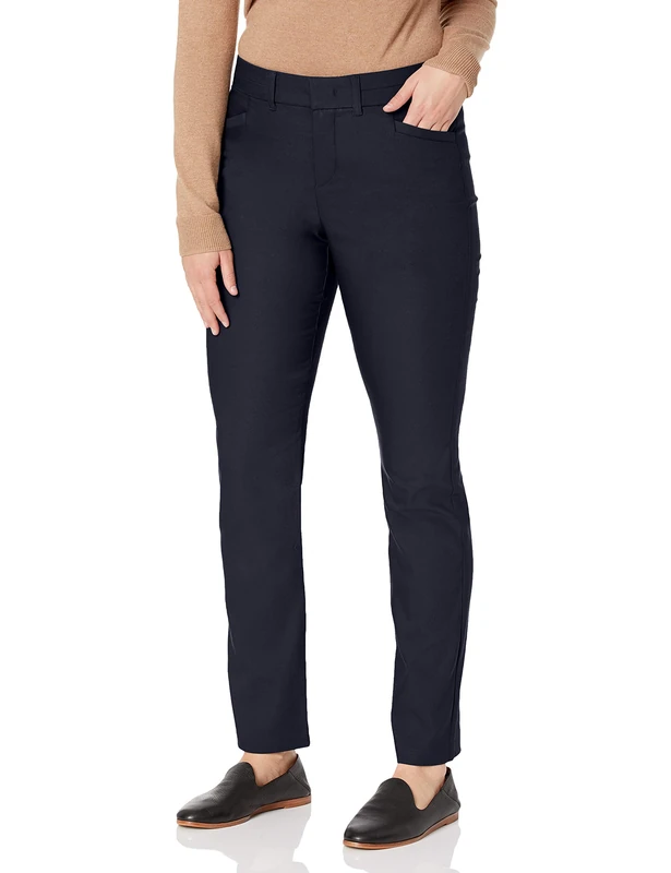 Gloria Vanderbilt Women's Haven Straight Trouser Pant, Midnight, 10 Short