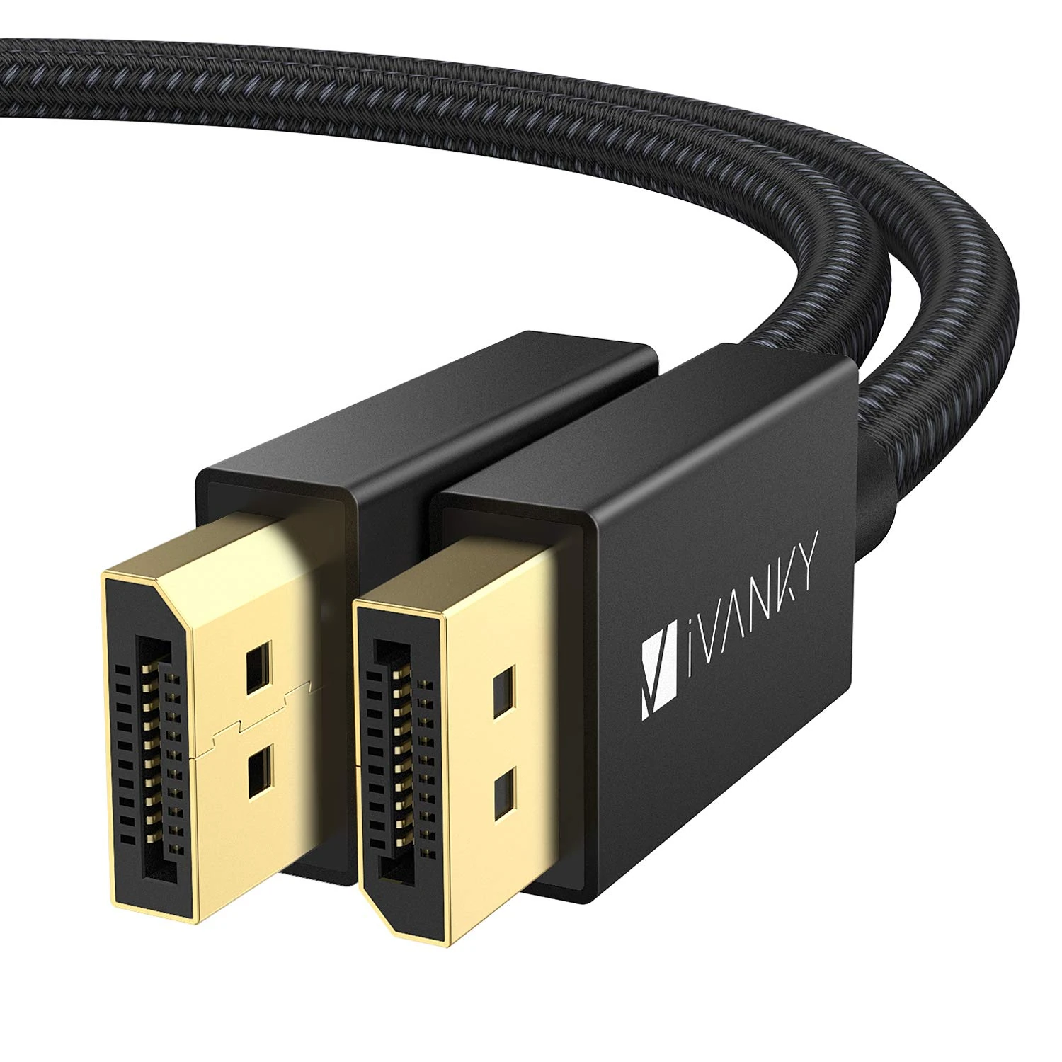 IVANKY DisplayPort Cable 8K [VESA Certified], DP 1.4 Cable 1M, High Speed Support 8K@60hz, 4K@144hz, 2K@240Hz, HBR3 Support 32.4Gbps, HDCP 2.2, Compatible with Laptop, PC, Gaming Monitor, TV - Nylon