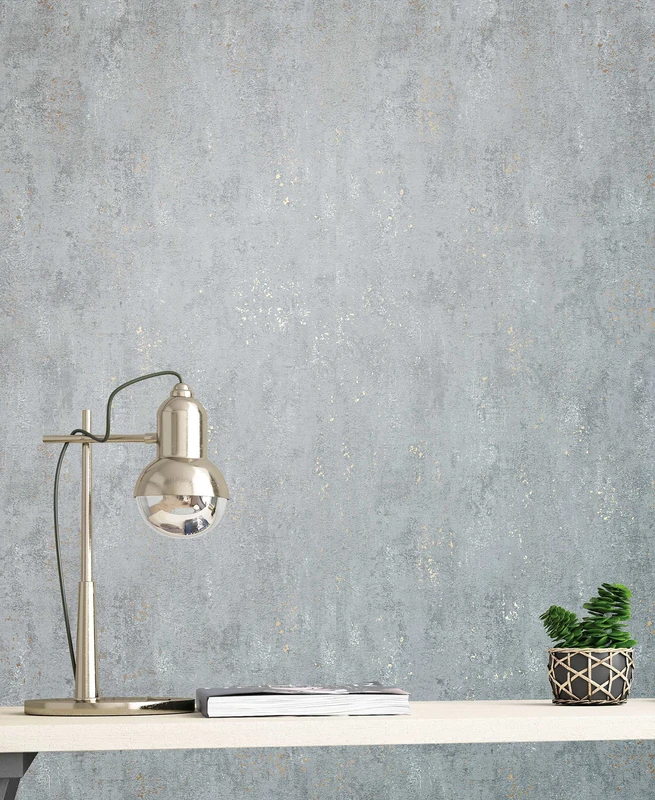 Marburg Wallpaper Grey Gold Concrete Look Non-Woven Wallpaper Industrial Modern Style 10,05 x 0,53m