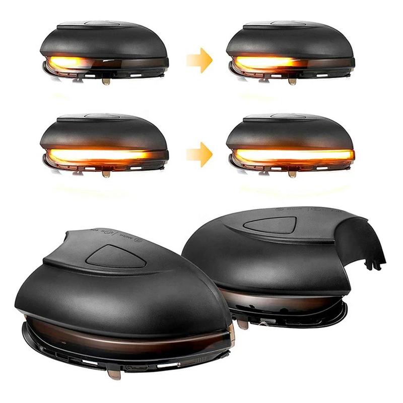AutoStyle Set LED Side-Mirror Indicators compatible with Volkswagen Golf VI 2008-2012 & Touran 2010-2015 - Smoke - incl. Dynamic Running Light - Image 1