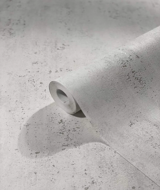 Marburg Wallpaper Grey Silver Concrete Look for Bedroom or Living Room Non-Woven Wallpaper 100% Made in Germany Premium Quality 10,05 x 0,53m