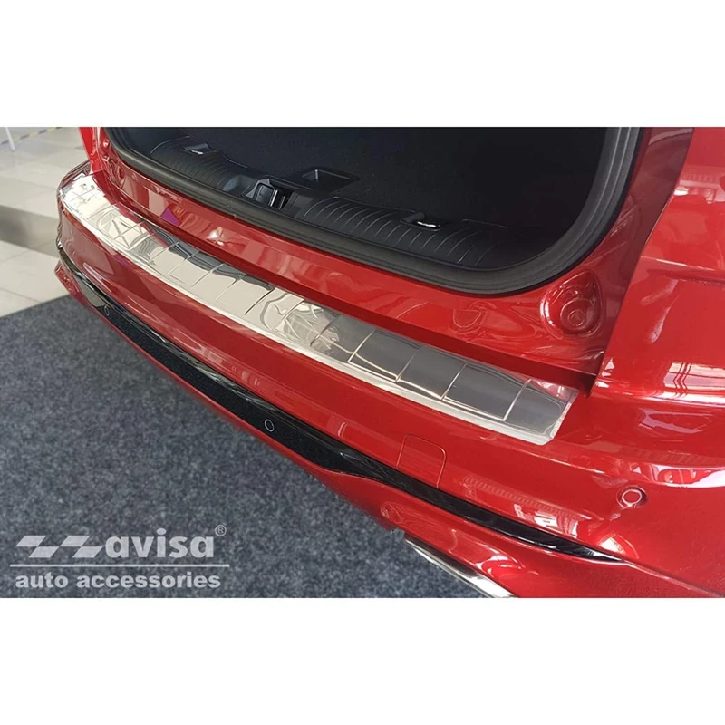 Avisa Stainless Steel Rear bumper protector compatible with Ford Kuga III ST-Line/Vignale/Hybrid ST-Line 2019-2024 & FL 2024- 'Ribs'