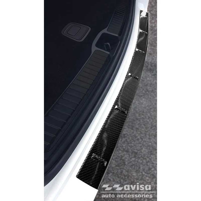 Real 3D Carbon Rear bumper protector compatible with Mercedes GLE II (W167) 2019- incl. 53 AMG 'Ribs'