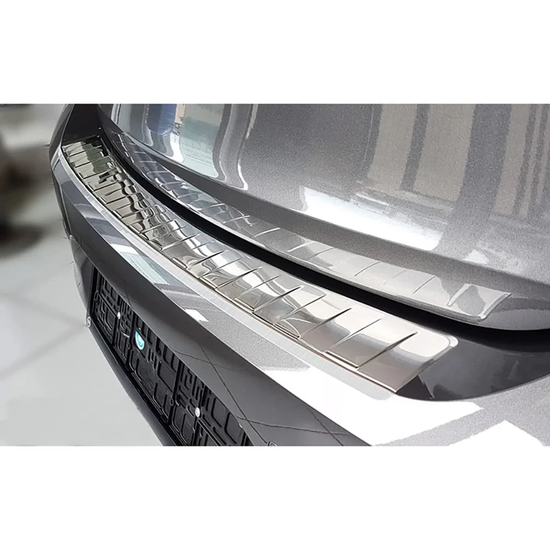 Avisa Stainless Steel Rear bumper protector compatible with Opel Corsa F Edition/Elegance HB 5-doors 2019- 'Ribs' (excl. Equipment Ultimate)
