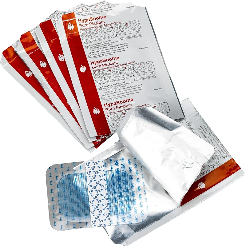 Safety First Aid Group HypaPlast Burn Plasters Sterile Hypoallergenic, Pack of 10 (Assorted)