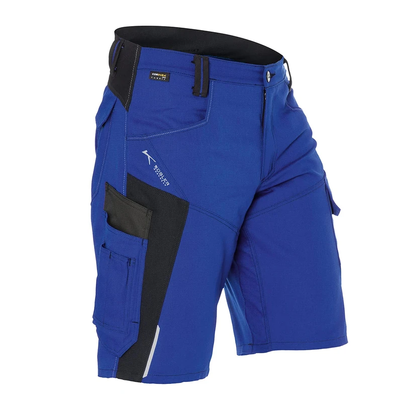 KÜBLER Workwear Men's Bermuda Shorts, Cornflower Blue/Black, 46