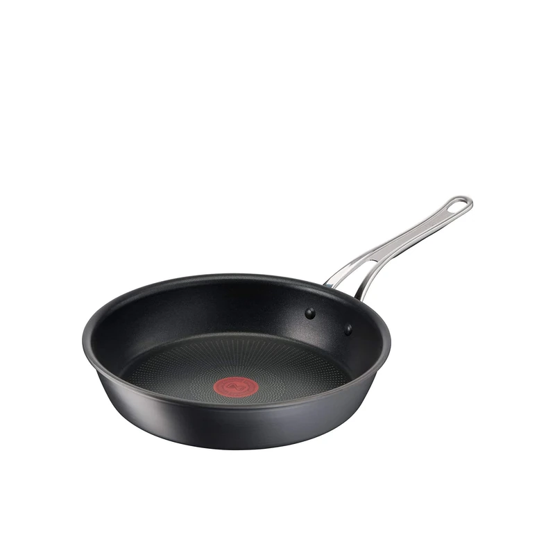 Tefal Jamie Oliver Cook’s Classics Frying Pan, 24cm, Non-Stick, Oven-Safe, Induction, Riveted Handle, Hard Anodised Aluminium, H9120444, Black