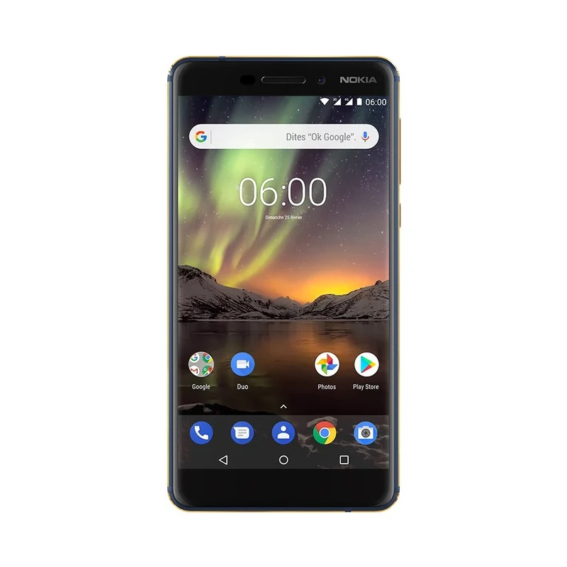 Nokia 6.1 - Smartphone 32GB, 3GB RAM, Dual Sim, Blue/Gold (Renewed)