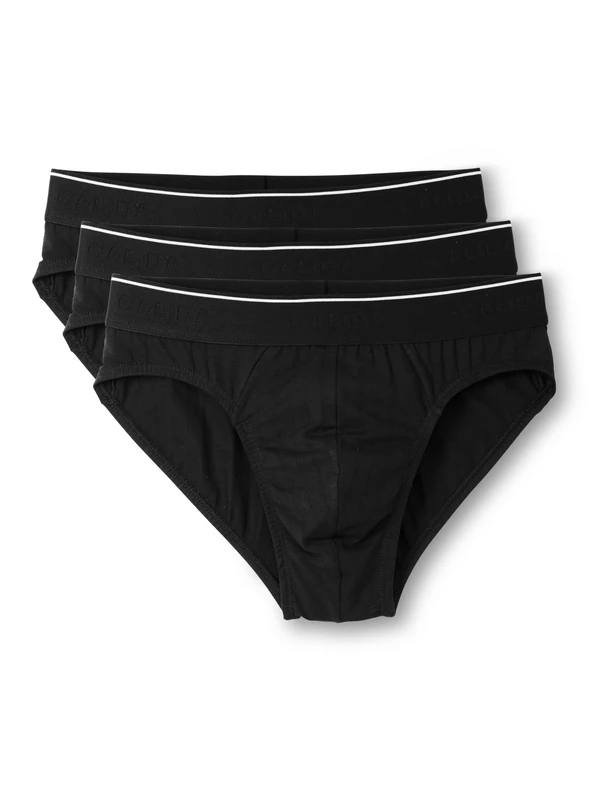 CALIDA Men's Pure & Style Slip 3er Pack Briefs, Black, 46