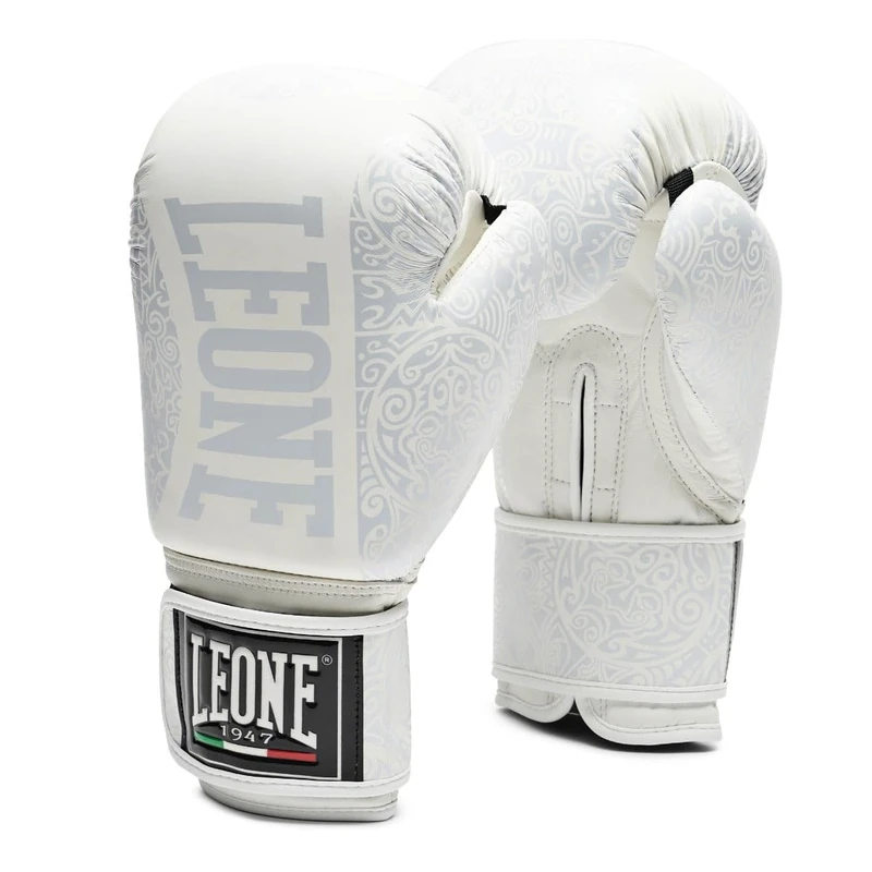 LEONE 1947 Maori Boxing Gloves White 16OZ - GN070