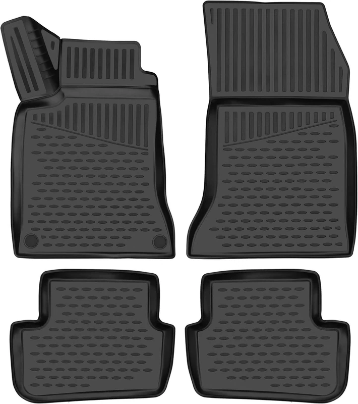Element 3D Rubber Mats Custom Fit Floor Mats Mercedes GLA Class H247 2020-4 Pieces, black, Personalizzati