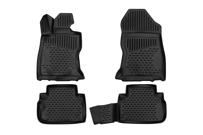 Element EXP.ELEMENT3D02012210k 3D Rubber Floor Mats for Subaru Forester 2018 – Set of 4, Black, Adjustment Mesuré au Laser Personnalisé