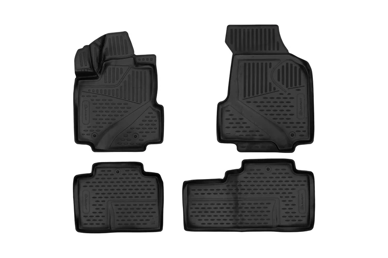 Element EXP.ELEMENT3D01953210 3D Rubber Floor Mats for Honda Ridgeline 2006-2014 Pick-Up USA 4-Piece Black