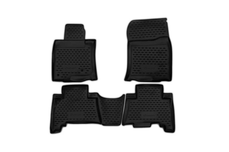 Element EXP.NLC.48.28.210 Rubber Floor Mats for Toyota Land Cruiser Prado Short 5-Seats 12/2009-2013 4-Piece Set Black