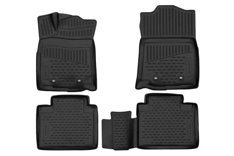 Element EXP.ELEMENT3D02063210k 3D Rubber Mats Floor Mats for Toyota Tacoma Access Cab Automatic Transmission 2018-2019 Pick-Up 4-Piece Black