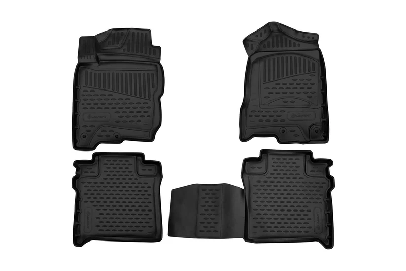 Element EXP.ELEMENT3D02067210 3D Rubber Floor Mats for Nissan Titan XD Crew Cab 2016-2018 Pick-Up USA 4-Piece Black