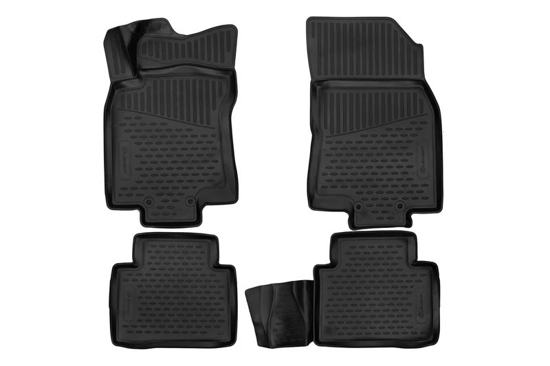 Element EXP.ELEMENT3D01910210 3D Rubber Floor Mats for Nissan Rogue 2014-2019 USA 4-Piece Set, Black