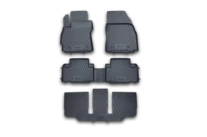 Element EXP.CARMZD00021h Rubber Floor Mats for Mazda 5 12/2010-2015 5-Piece Set Black