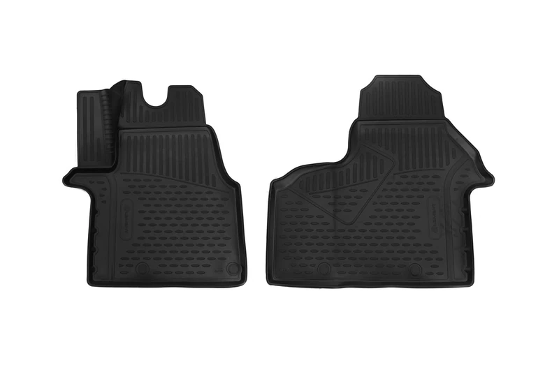 Element EXP.ELEMENT3D01878210k 3D Rubber Floor Mats for Nissan NV300 2016-van 2-Piece Set, Black