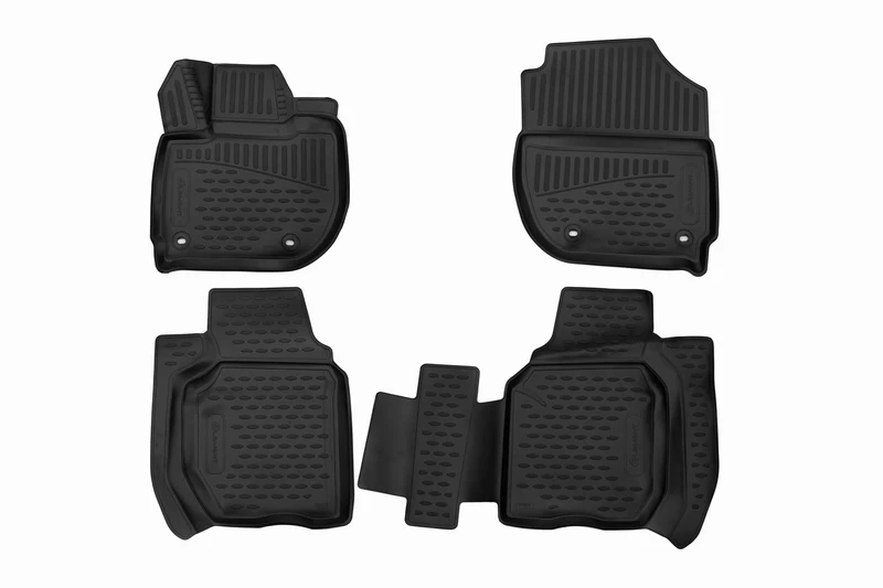 Element EXP.ELEMENT3D01877210k 3D Rubber Floor Mats for Honda Jazz 2014 Hatchback 4-Piece Set, Black