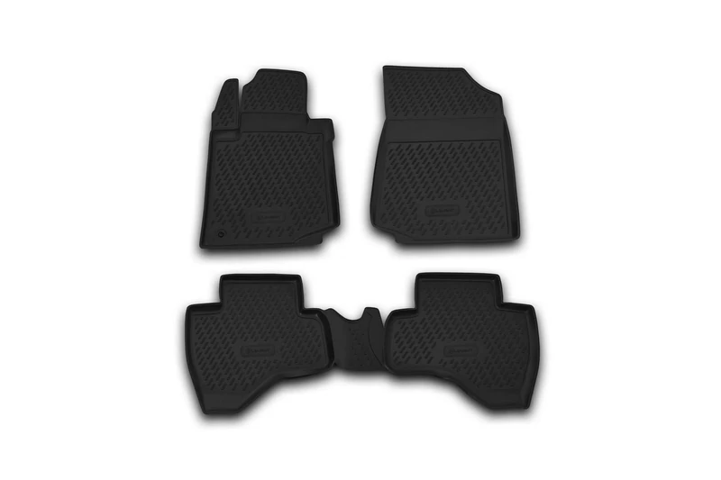 Element EXP.CARPGT0005 Rubber Floor Mats for Peugeot 107 11/2008-2014 4-Piece Set Black