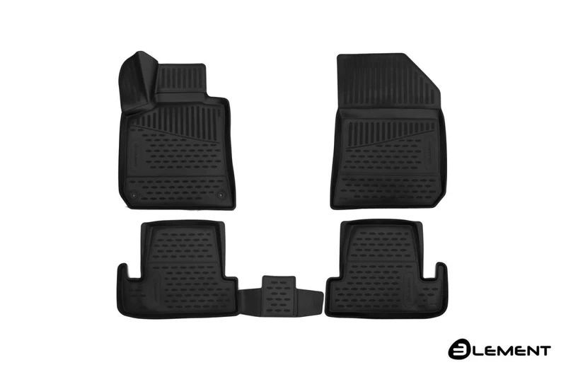 Element EXP.ELEMENT3D3828210k 3D Rubber Floor Mats for Peugeot 308 2014 – Set of 4, Black
