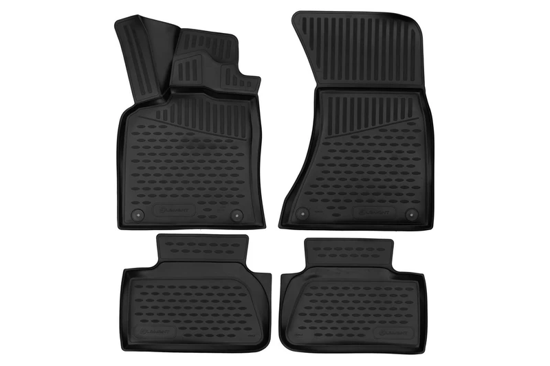 Element EXP.ELEMENT3D02412210k Tailored Rubber Floor Mats for Porsche Macan 2018 Onwards 4-Piece Set, Black, Personalizzati