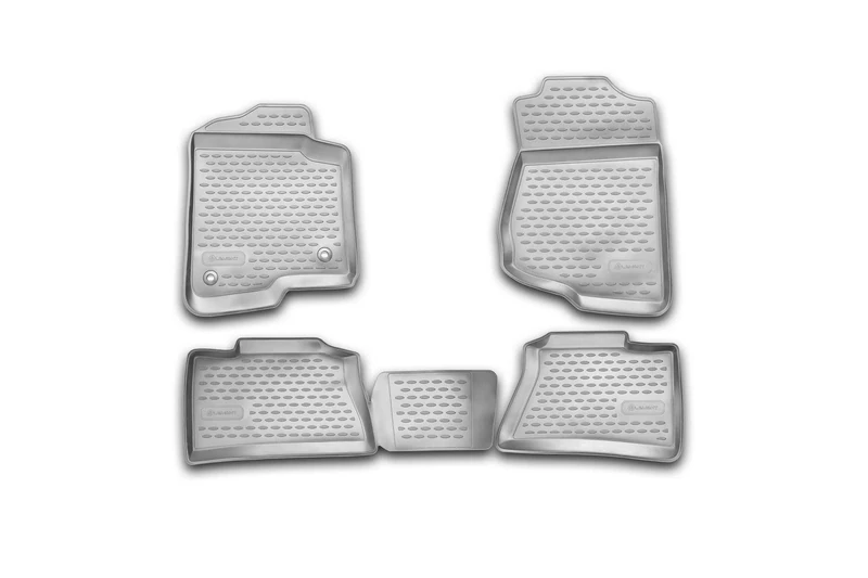 Element EXP.NLC.08.24.210k Rubber Floor Mats for Chevrolet Silverado 1500/2500HD/3500HD Crew Cab 2007-2013 4-Piece Set, Black, Fit