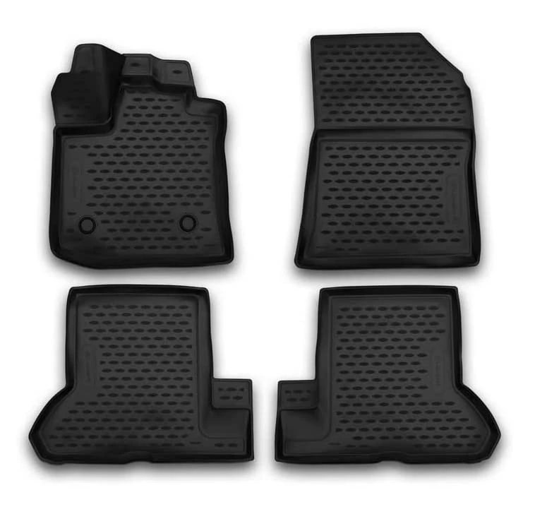 Element EXP.ELEMENT3D4153210k 3D Rubber Floor Mats for Renault Dokker 2018 – Set of 4, Black