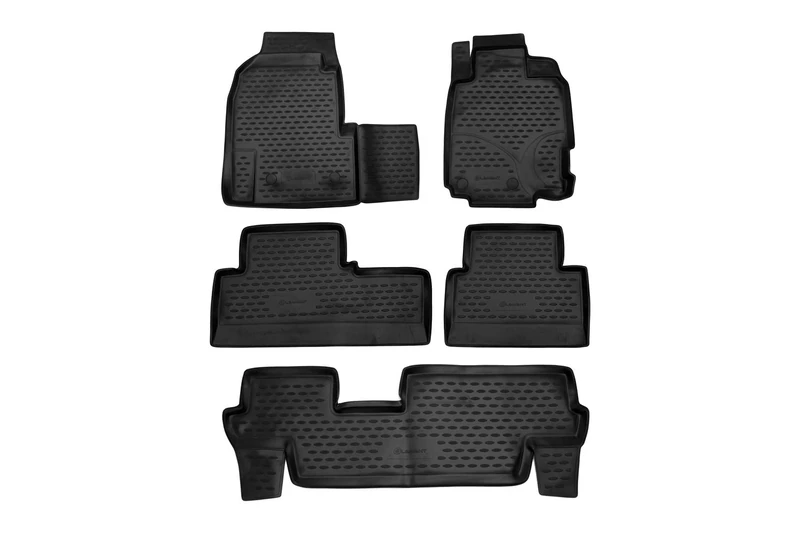Element EXP.ELEMENT3D01902210k 3D Rubber Floor Mats for Honda Odyssey 2018 Minivan USA 5-Piece Set, Black