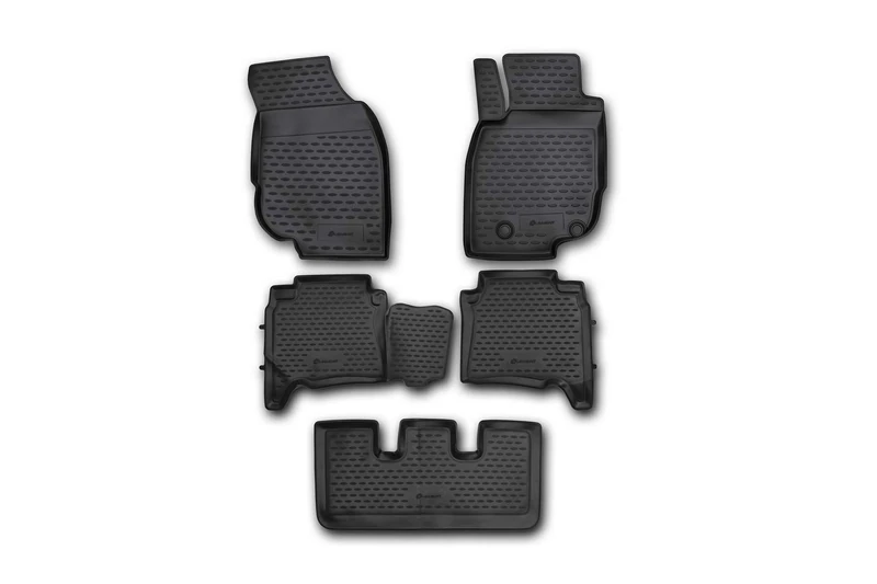 Element EXP.NLC.48.110.210k Rubber Floor Mats for Toyota Fortuner 01/2013-2017 Left Hand Drive 5-Piece Set, Black
