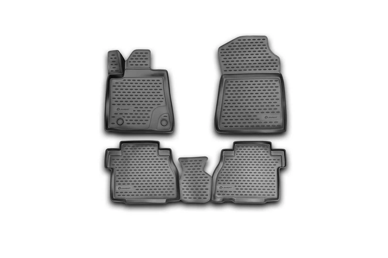 Element EXP.NLC.3D.48.58.210 3D Rubber Floor Mats for Toyota Tundra Double Cab/Crew-MAX 2007-2013 (USA), Black