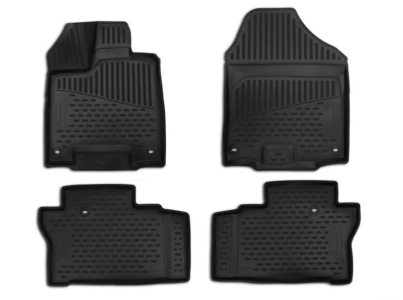 Element EXP.ELEMENT3D1837210k 3D Rubber Mats Floor Mats Honda Pilot 2016-5-Seat (USA) 4-Piece Set, Black