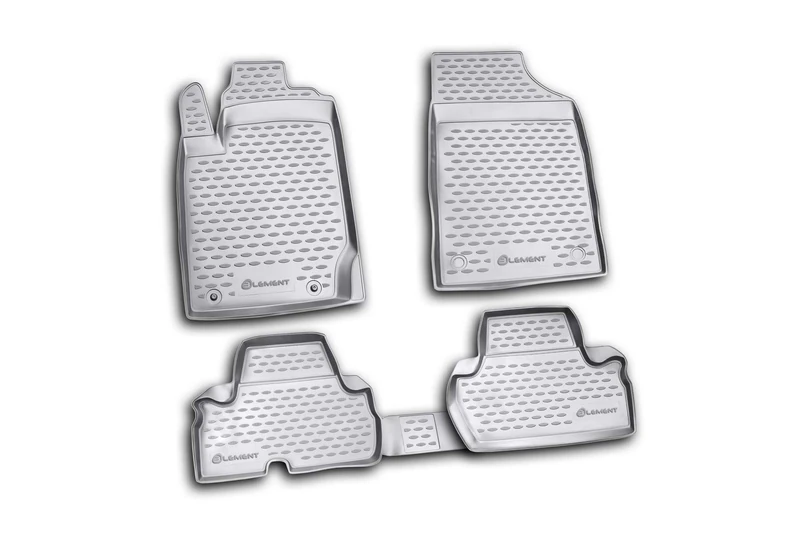 Element Rubber Mats, Tailor-Made Floor Mats for Mitsubishi L-200 2D 2010-2015, Set of 4