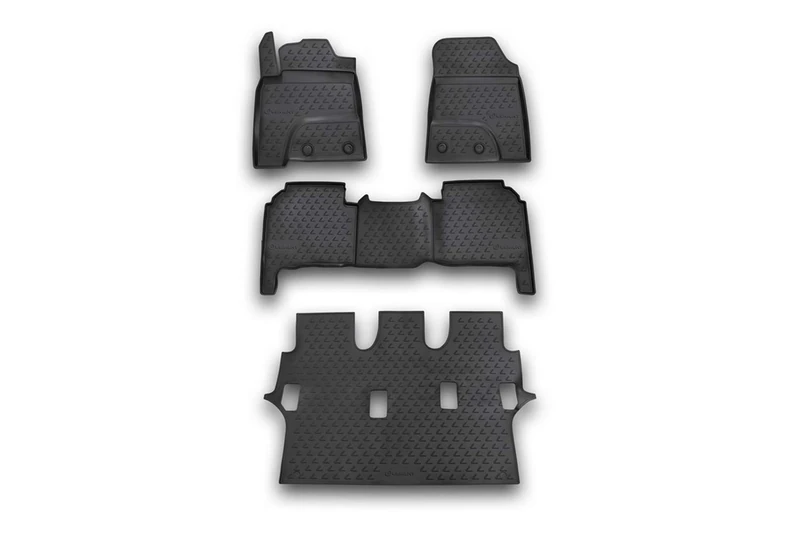 Element EXP.NLC.29.23.210k Rubber Floor Mats Lexus LX570 2012-7-Seat 4-Piece Black