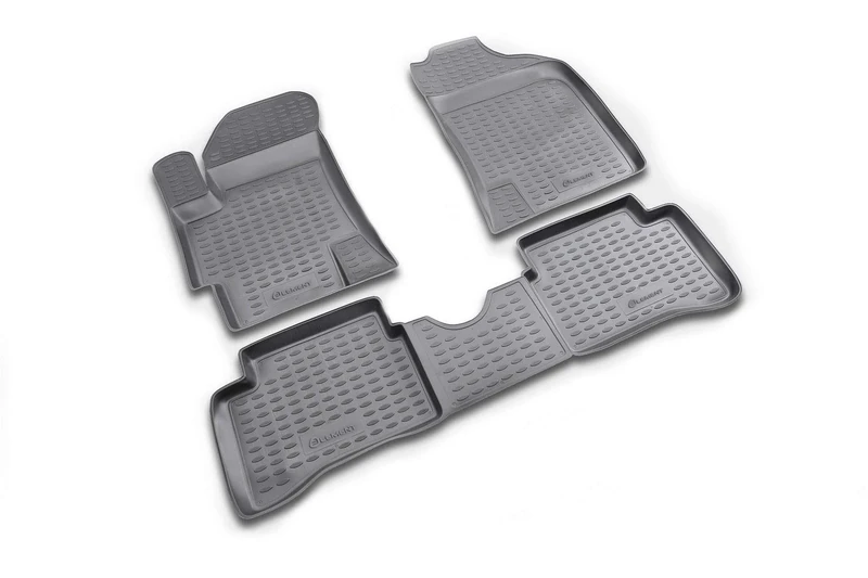 Element EXP.NLC.25.02.210 Rubber Car Mats for Kia Rio III 2005-2011 4-Piece Set Black