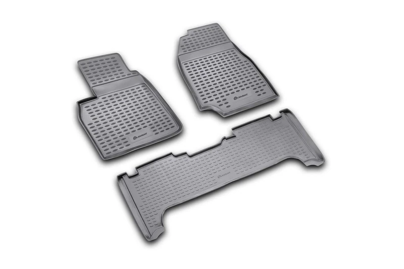 Element EXP.NLC.48.06.210k Rubber Floor Mats for Toyota Land Cruiser 100 1998-2007 3-Piece Set Black