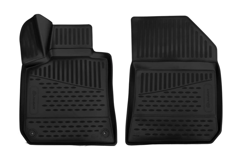 Element EXP.ELEMENT3D3828210kf Rubber Floor Mats for Peugeot 308 2014 -> Front Mats 2 Pieces, Black, Personalizzati