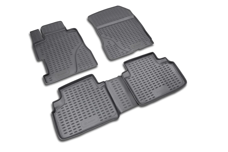 Element EXP.NLC.18.09.210k Rubber Floor Mats for Honda Civic 2006-2011 4D 4-Piece Set, Black