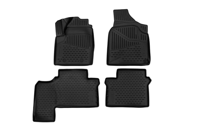 Element EXP.ELEMENT3D01964210k 3D Rubber Floor Mats for VW Sharan 1995-2010 Minivan, 4 Pieces, Black
