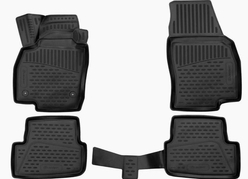Element EXP.CARMIT0003 3D Rubber Mats Floor Mats for Mitsubishi L200 2015-02/2019 Economy Trim Level 4-Piece Black - Image 1