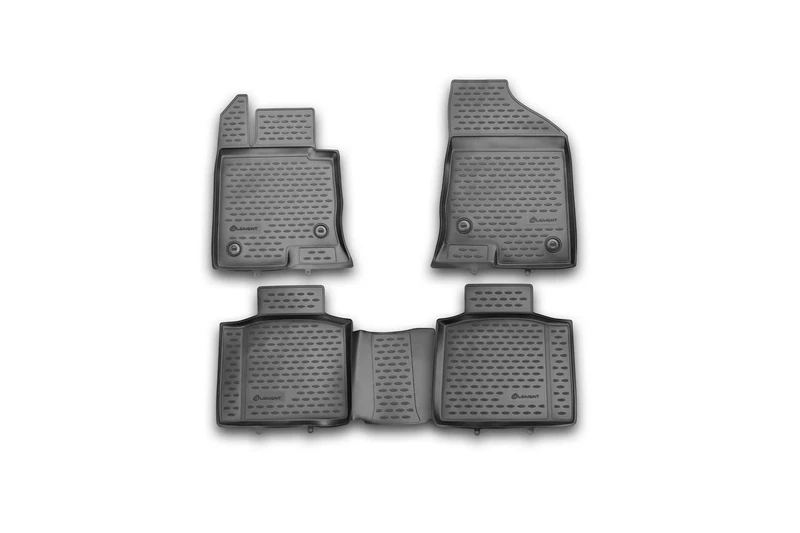 Element EXP.NLC.25.44.210h Rubber Car Mats for Kia Cadenza 2011 – 4 Pieces, Black