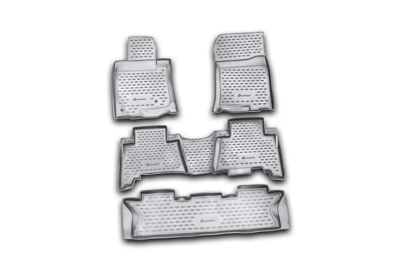 Element EXP.NLC.48.27.210 Rubber Floor Mats for Toyota Land Cruiser Prado 12/2009-2013 5-Piece 7-Seater Black
