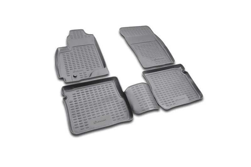 Element EXP.NLC.35.04.210 Rubber Floor Mats for Mitsubishi Outlander 2003-2006 4-Piece Set, Black