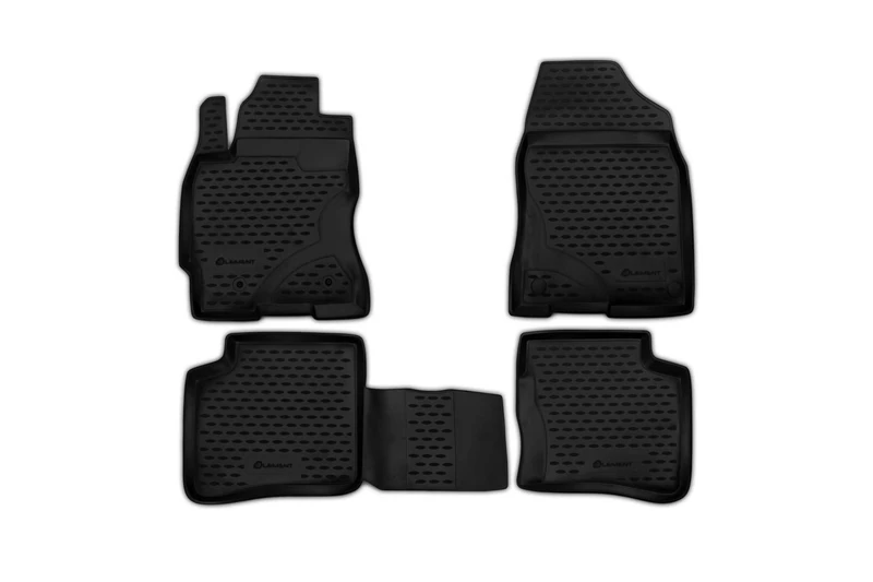 Element EXP.NLC.48.49.210k Rubber Floor Mats for Toyota Prius 2003-2009 4-Piece Set Black