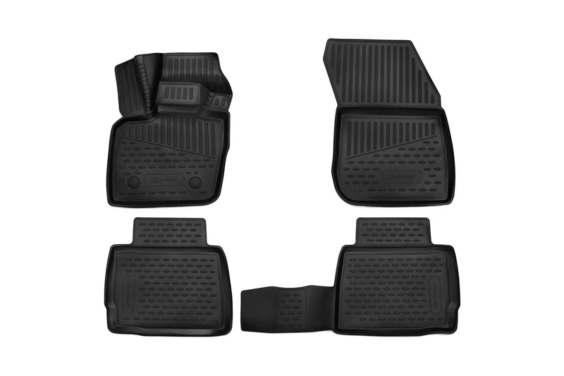 Element EXP.ELEMENT3D1686210k 3D Rubber Floor Mats for Ford Fusion 2017-2018 Saloon (USA) 4-Piece Set, Black