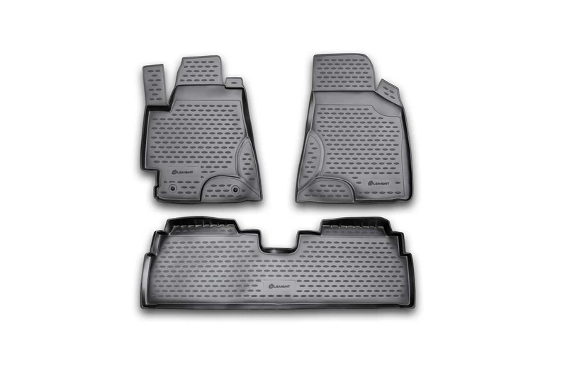 Element EXP.NLC.48.44.210 Rubber Floor Mats for Toyota Highlander (ich XU20) 2001-2007 3-Piece Set Black