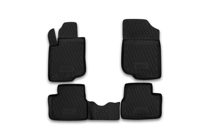 Element EXP.CARPGT0009 Rubber Car Mats for Peugeot 207 2006 – 4 Pieces, Black