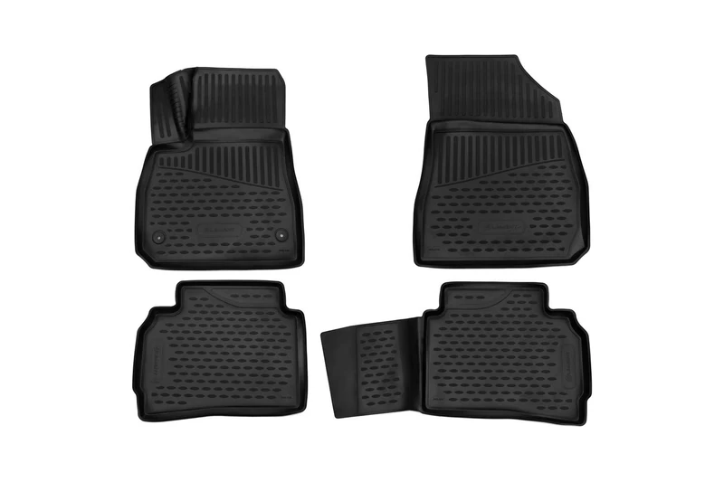 Element EXP.ELEMENT3D0836210k 3D Rubber Floor Mats for Chevrolet Malibu 2016-2020 4-Piece Set, Black, Fit