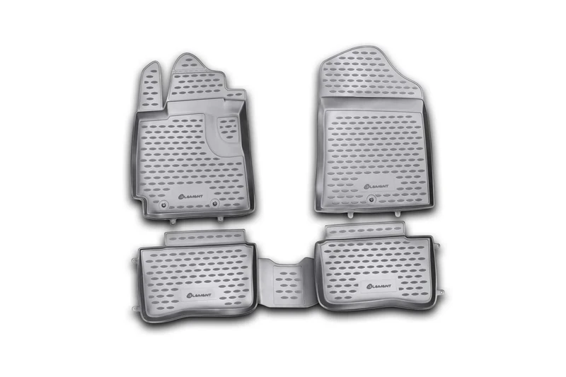 Element EXP.NLC.25.36.210h Rubber Floor Mats Kia Picanto 2011-08/2017 4-Piece Set Black